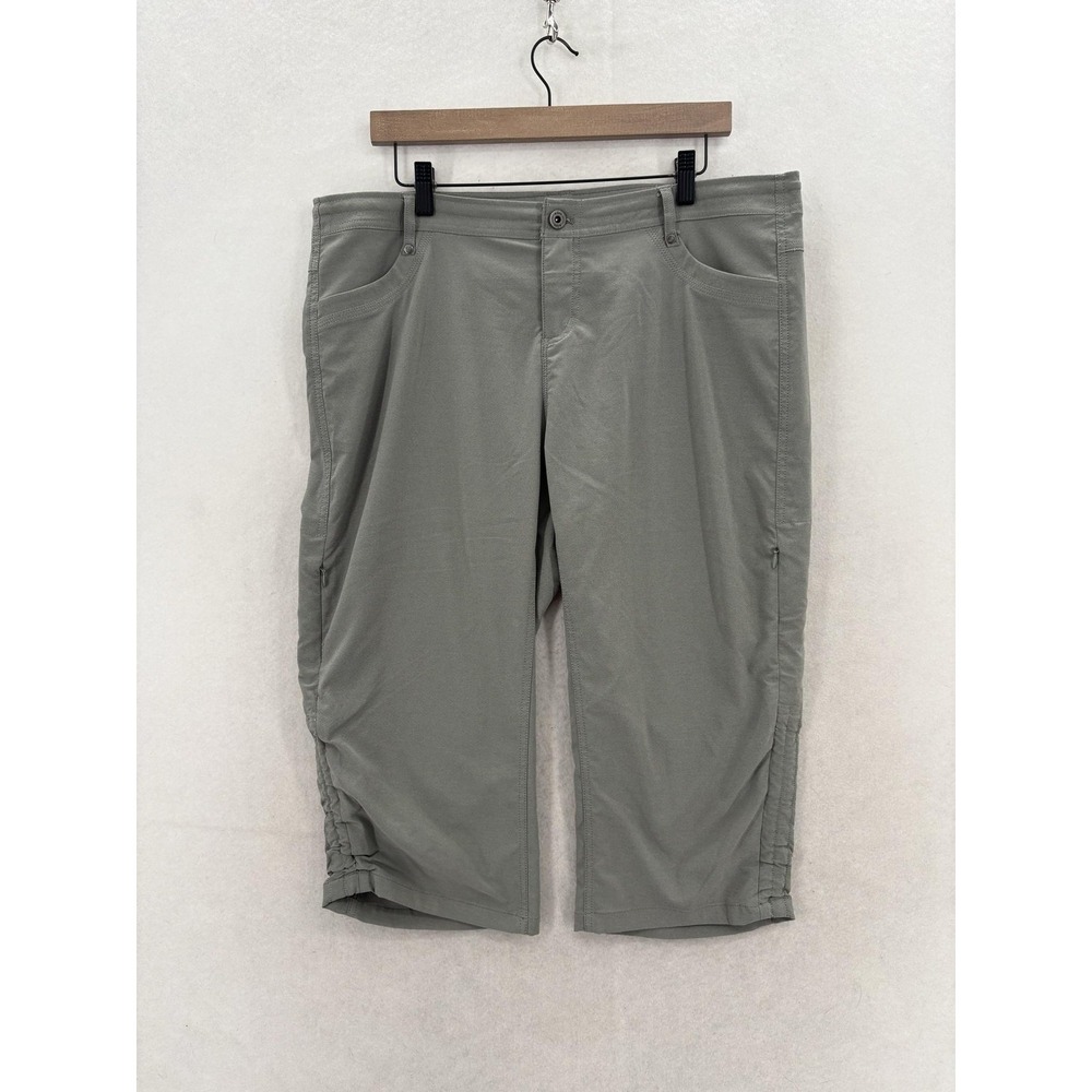 KUHL Trekr Kapri Womens Capri Pants 16 Gray UPF 50+ Quick Dry Moisture Wicking